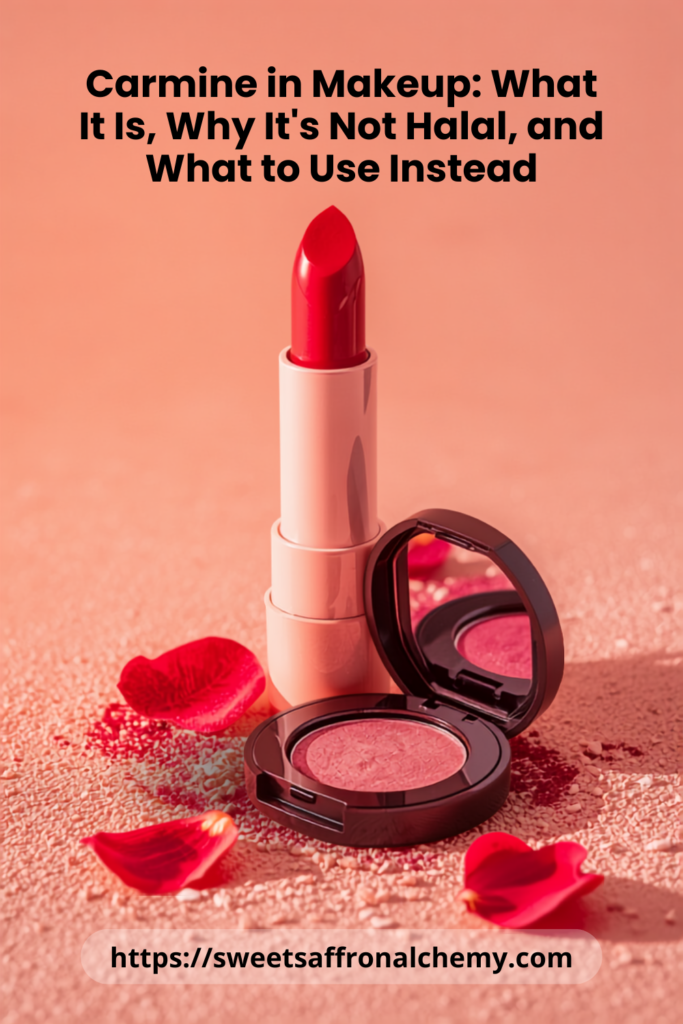 carmine in lipstick