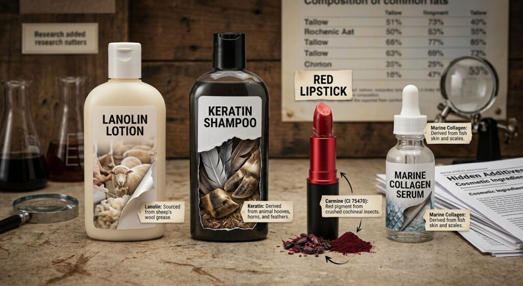 hidden animal ingredients in skincare