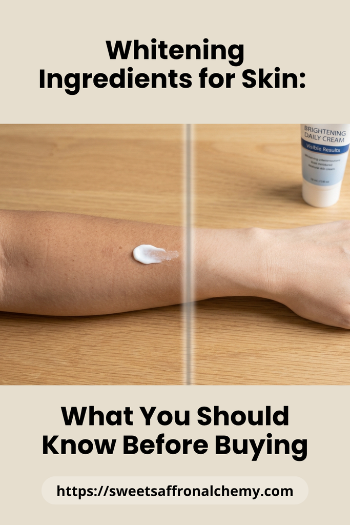 whitening ingredients for skin - tube